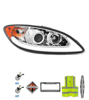 Headlight Chrome with LED Glow Bar Passenger 2008-2016 International Prostar