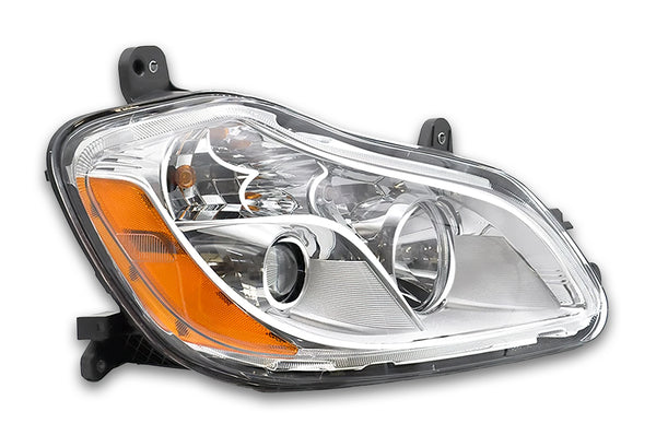 Headlight Halogen Assembly Chrome Housing Passenger 2013-2021 Kenworth T680