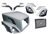 Hood Shell Fiberglass w/ Grille, Mirror, Headlight, Air Intakes 2004-2017 Volvo VNL