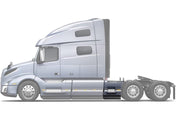 Rear Step Side Fairing Panel with Rubber Driver 35" 2018+ Volvo VNL VNR