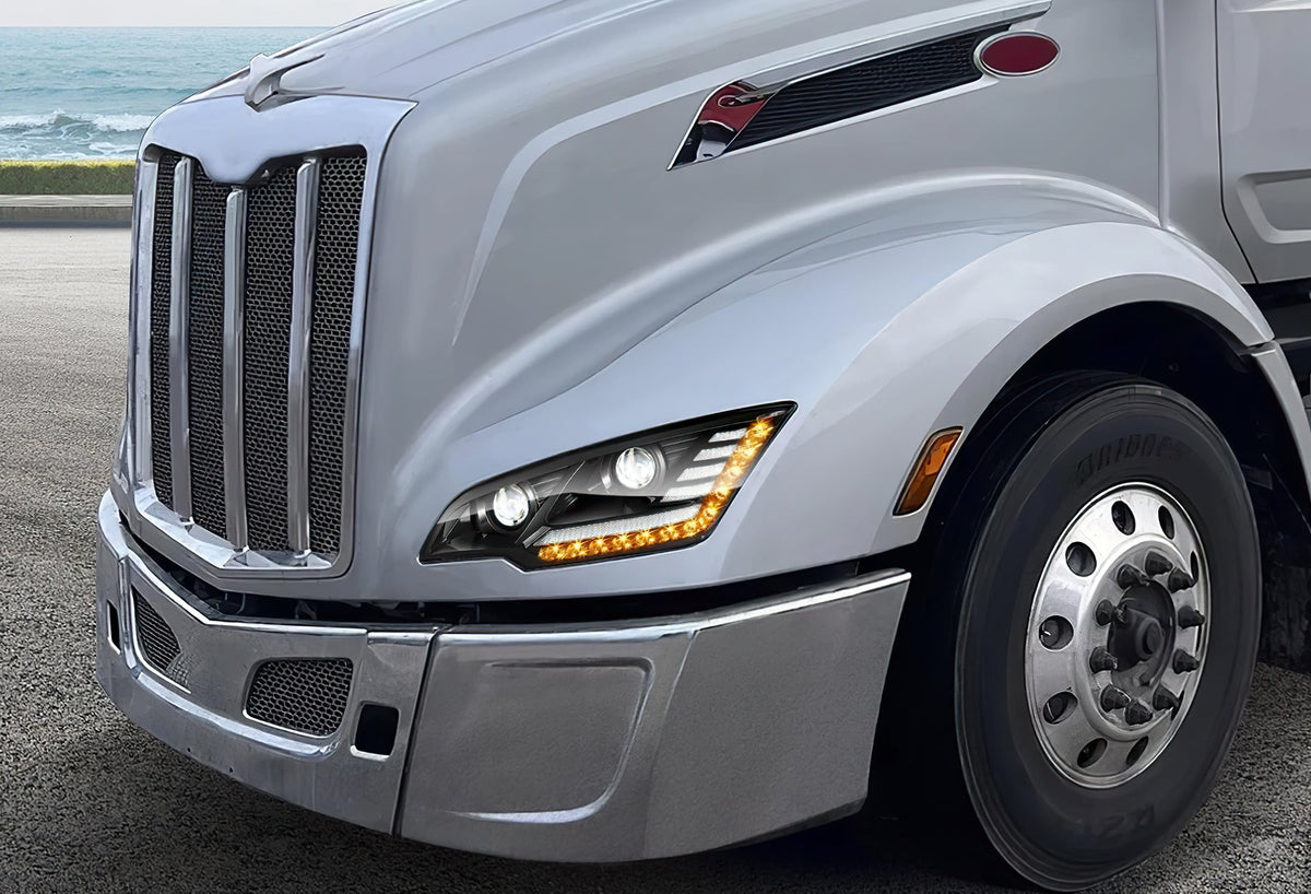 Headlights LED Black Set 2022+ Peterbilt new 579