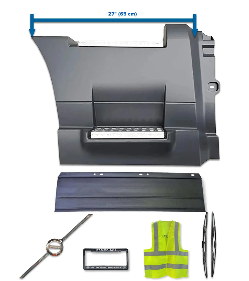 Rear Step Side Fairing Panel with Rubber Passenger 27" 2018+ Volvo VNL VNR