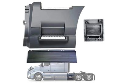 Rear Step Side Fairing Panel with Rubber Driver 27" 2018+ Volvo VNL VNR