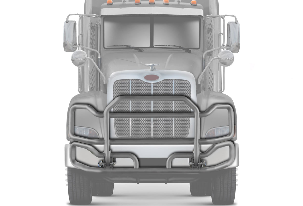 Front Grey Grille Guard Large Peterbilt 384