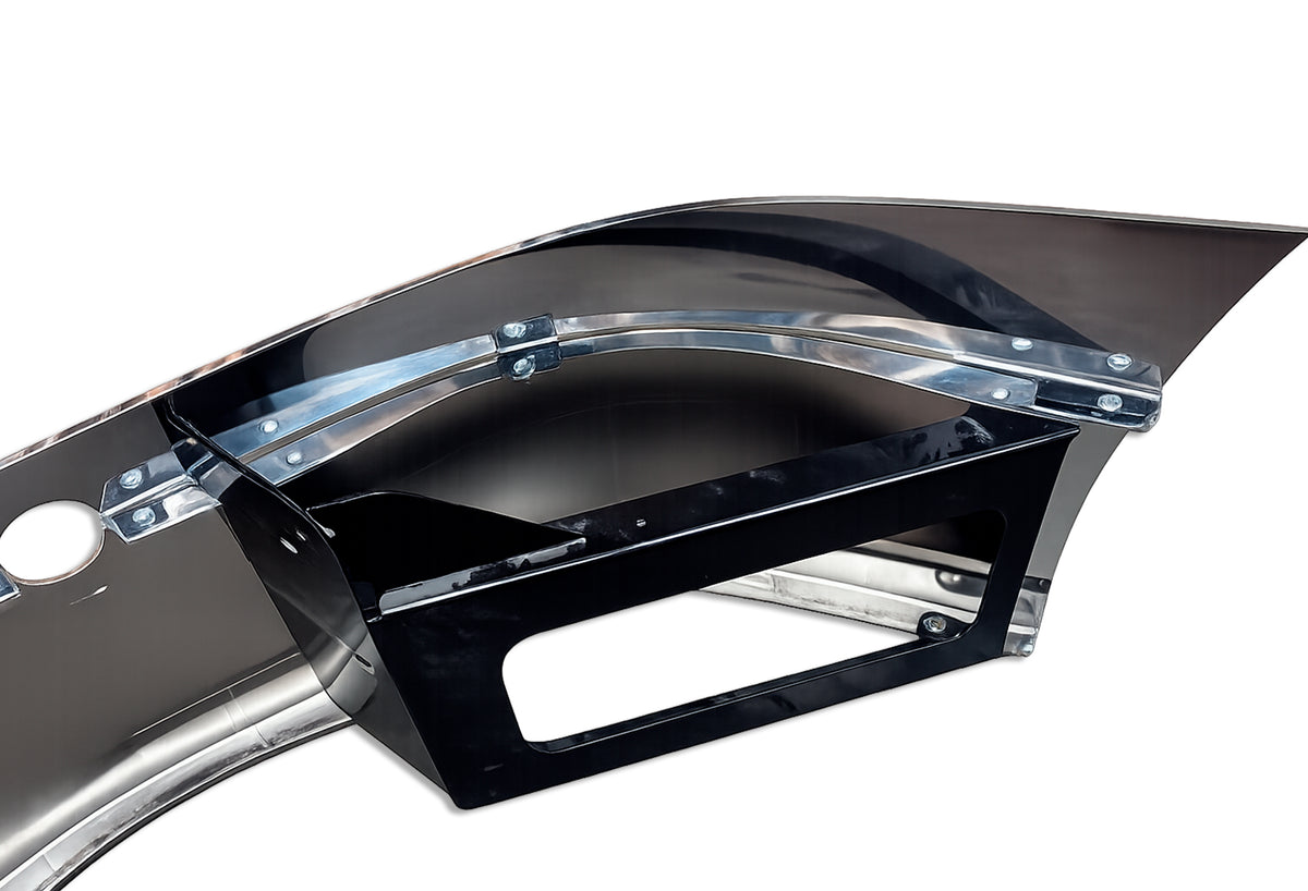 14" Front Bumper Chrome without Fog Light Holes 2018+ Freightliner Cascadia 126