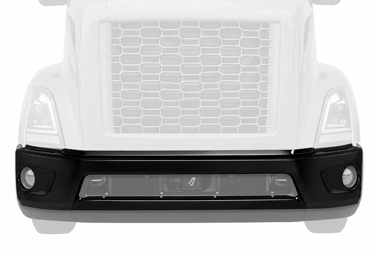 Center Bumper with Fog Light Hole Paint Black 2018+ Volvo VNR