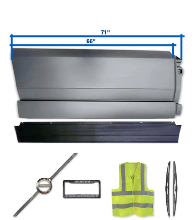 Side Middle Fairing Panel 71" with Rubber Stripe Passenger 2018+ Volvo VNL
