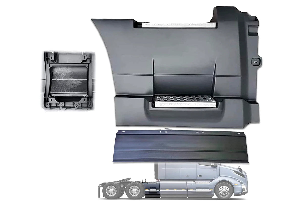Rear Step Side Fairing Panel with Rubber Passenger 31" 2018+ Volvo VNL VNR