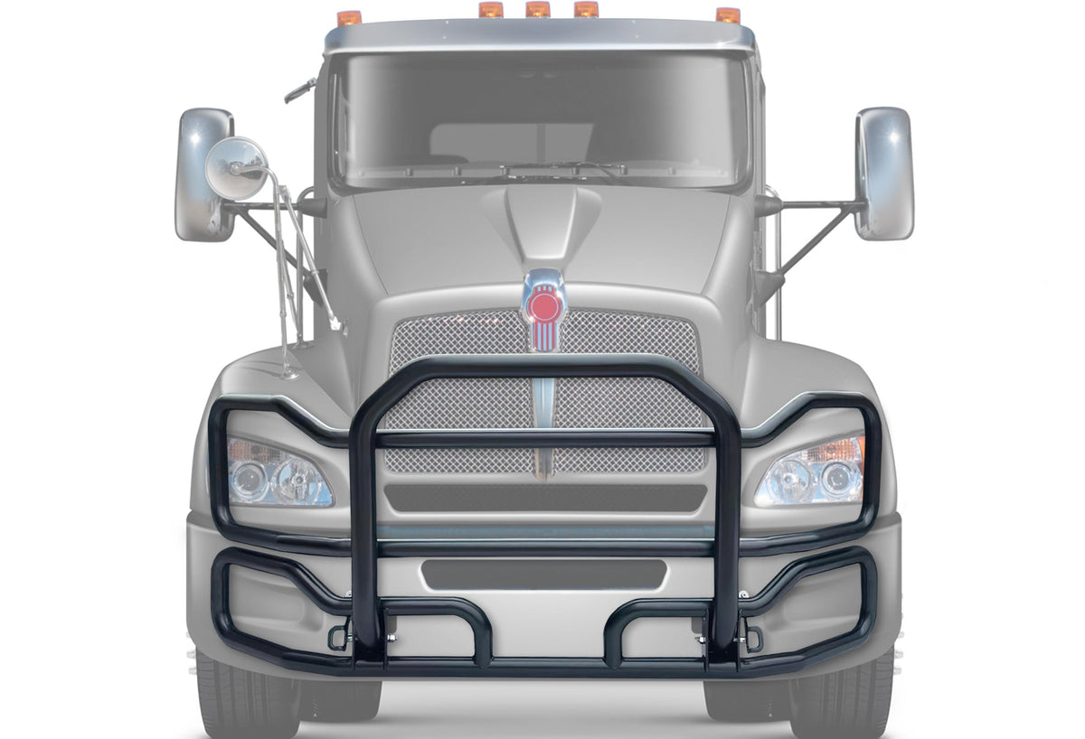 Front Grille Guard Large Black Kenworth T440