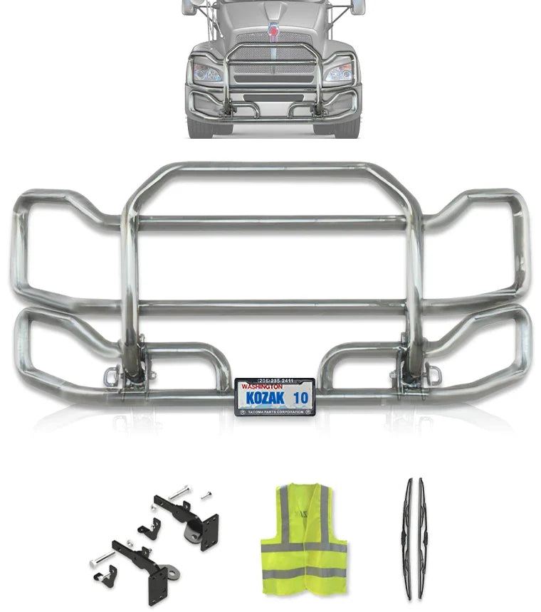 Front Grille Guard Large Chrome Kenworth T440