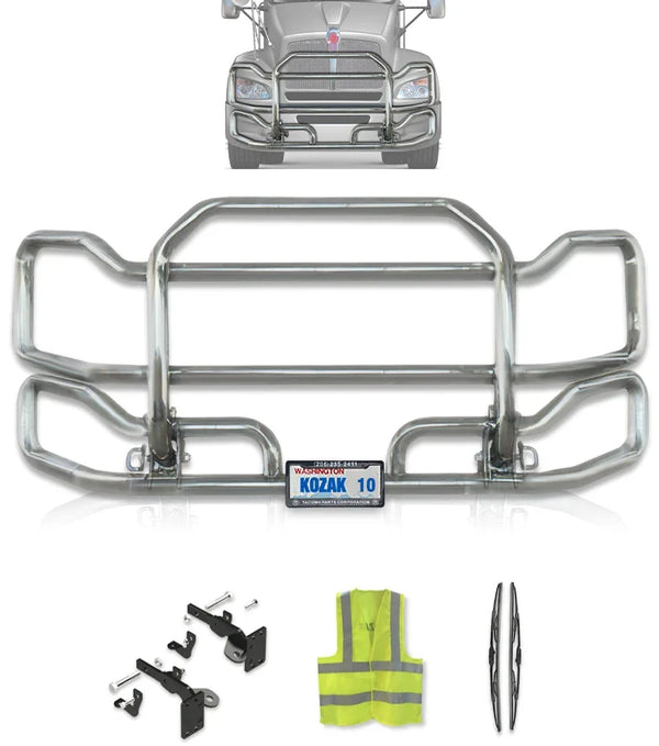 Front Grille Guard Large Chrome Kenworth T440
