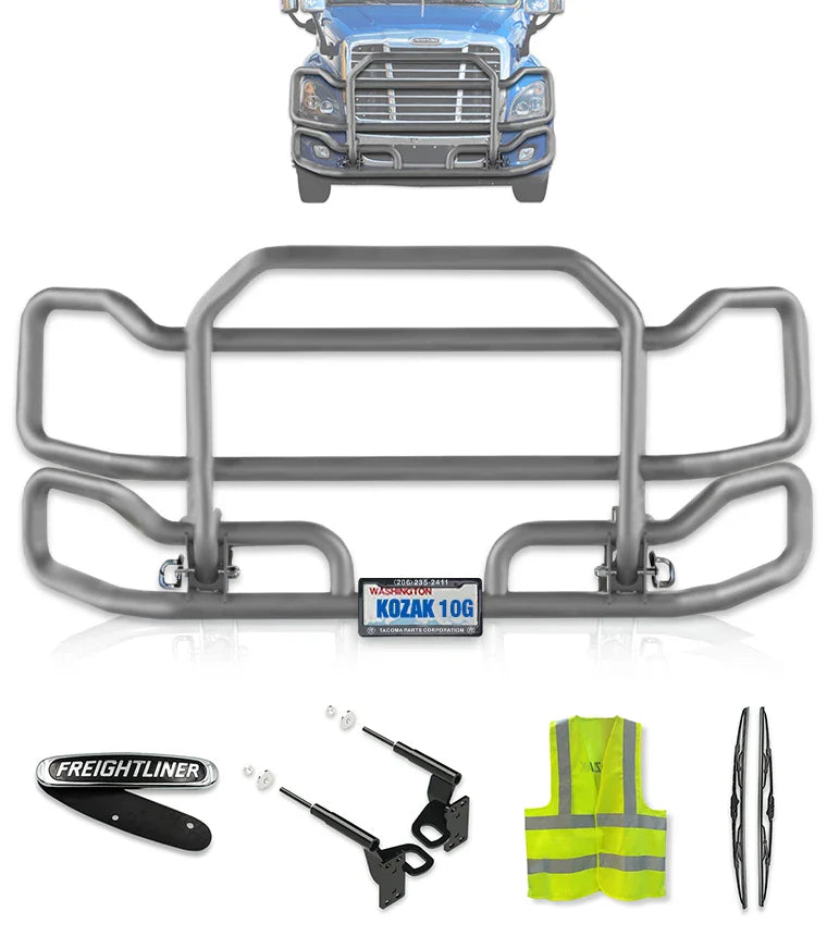 Front Grey Grille Guard Large 2008-2017 Freightliner Cascadia 125 113