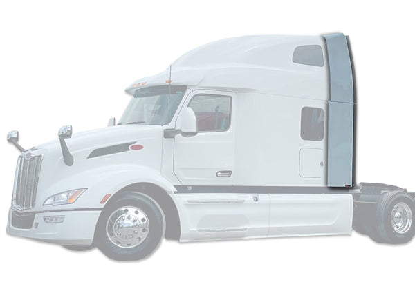Cabin Sleeper Fairing Extenders Upper Plastic & Lower Aluminum Driver 2022+ Peterbilt 579