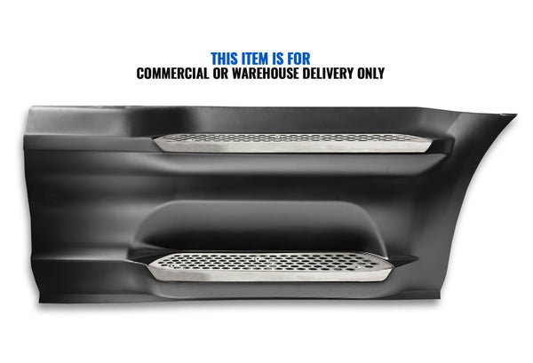 Front Step Side Panel w/Bracket, Upper & Lower Metal Steps Passenger 2022+ Peterbilt 579