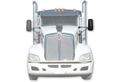 Kozak Black Door Mirror With Arms Left (Driver Side) compatible with Kenworth T660 T600 T800 2008-2016 PLUS Kenworth Logo, 2x22" Windshield wipers and Kozak Reflective Vest