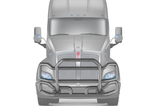 Front Grey Grille Guard Large Kenworth T700