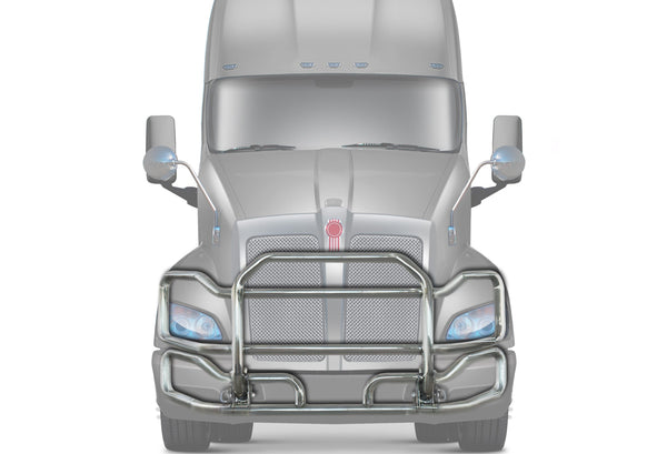 Front Grille Guard Large Chrome Kenworth T700