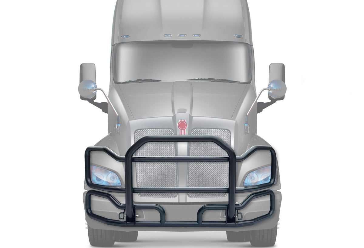 Front Grille Guard Large Black Kenworth T700