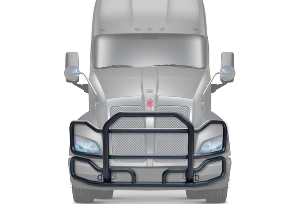 Front Grille Guard Large Black Kenworth T700