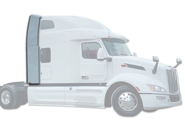 Cabin Sleeper Fairing Extenders Upper Plastic & Lower Aluminum Passenger 2022+ Peterbilt 579