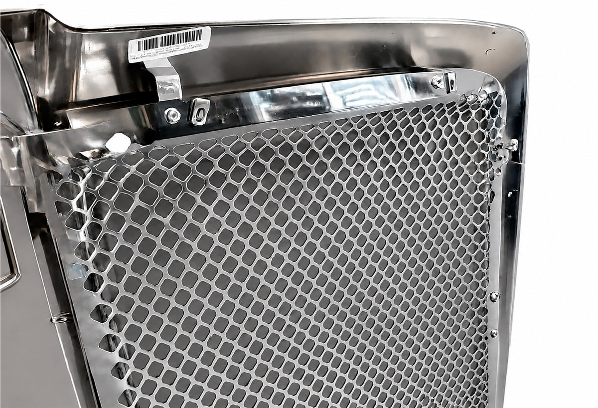 Chrome Front Grille with Stainless Steel Mesh 2021+ Compatible with Kenworth T180 T280 T380 T480