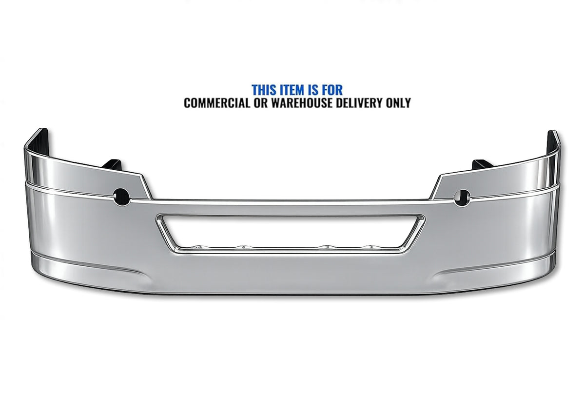 14" Front Bumper Chrome without Fog Light Holes 2018+ Freightliner Cascadia 126