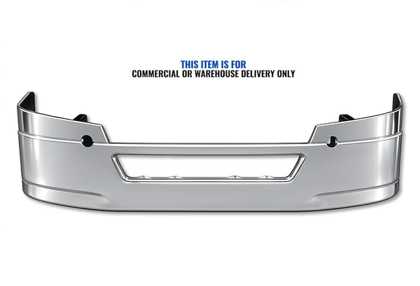 14" Front Bumper Chrome without Fog Light Holes 2018+ Freightliner Cascadia 126
