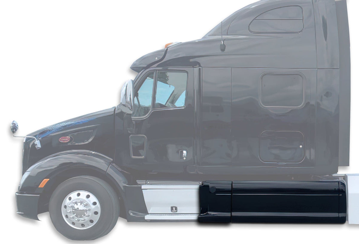 Rear Skirt and Mid Center Cab Skirt/Side Fairing Left Side For Peterbilt 587 387 - 