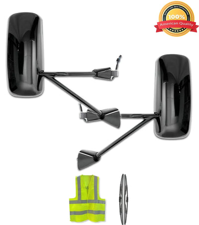 Door Mirrors Black Set 2008-2016 Kenworth T660 T600 T800