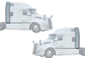 Cabin Sleeper Fairing Extenders Upper Plastic & Lower Aluminum Full Set 2022+ Peterbilt 579