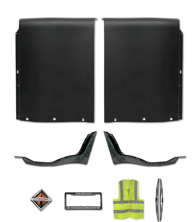 Top Wind Fairings Cab Extenders w/Brackets Set International LT625