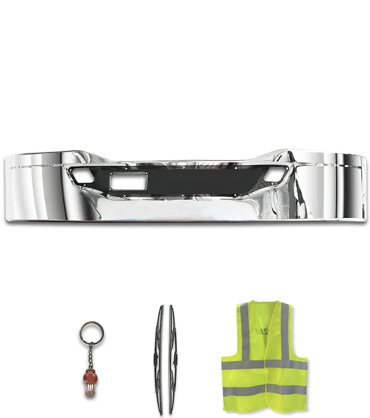 17" Chrome Bumper without Fog light cut out, with sensor 2022+ Kenworth T680 Next Gen
