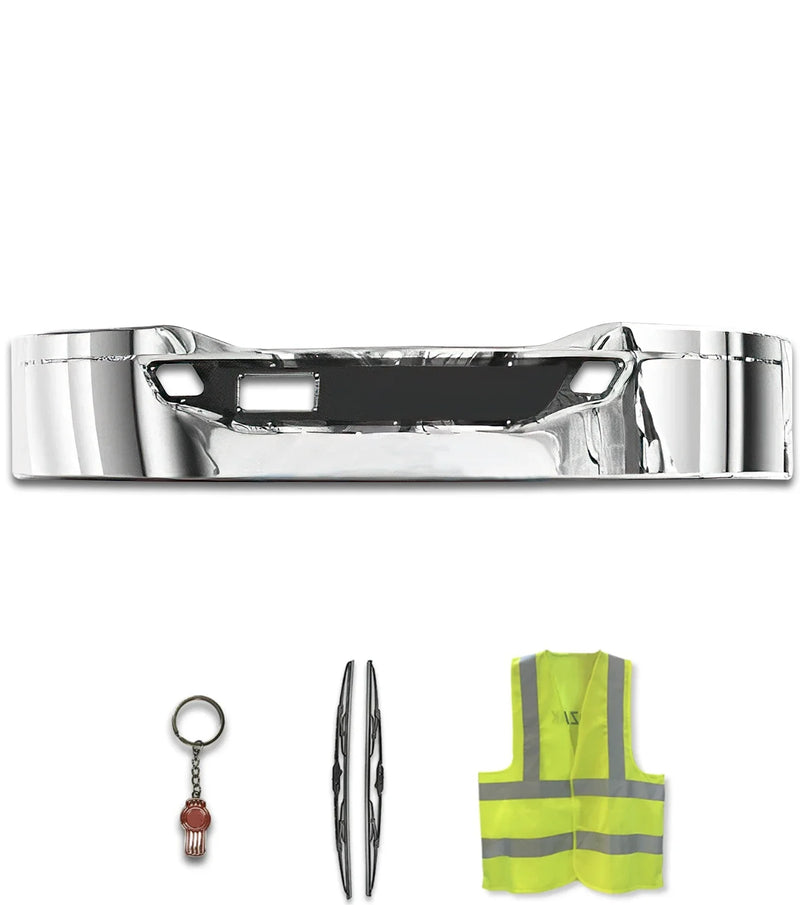 17" Chrome Bumper without Fog light cut out, with sensor 2022+ Kenworth T680 Next Gen