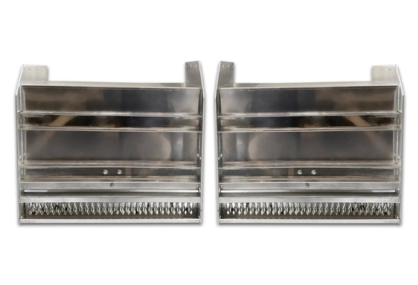 Aluminum Tool Boxes Step 2 pcs with Brackets Right & Left Side for Peterbilt 377 - 