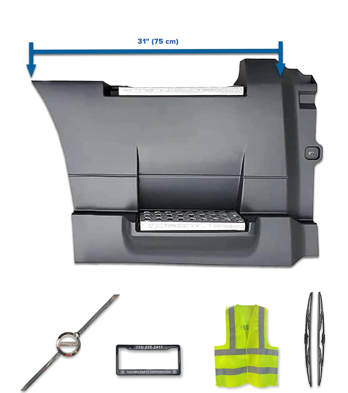 Rear Step Side Fairing Panel Passenger 31" 2018+ Volvo VNL VNR