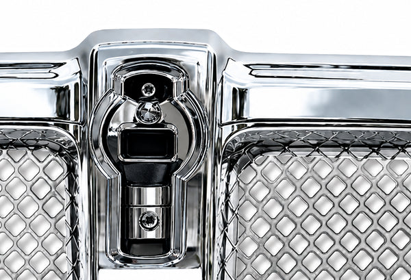 Chrome Front Grille with Stainless Steel Mesh 2021+ Compatible with Kenworth T180 T280 T380 T480