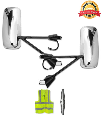 Door Mirrors Chrome Set 2008-2016 Kenworth T660 T600 T800