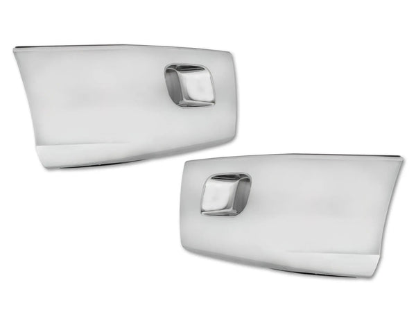 Chrome Plastic Bumper Corners Right and Left Side No Fog Light Hole for Peterbilt 579 - 