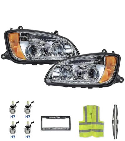 Headlights Chrome Set 2008-2016 Kenworth T660 T770 T700 T170 T270 T370 T470 T440