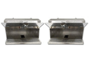 Aluminum Tool Boxes Step 2 pcs with Brackets Right & Left Side for Peterbilt 377 - 