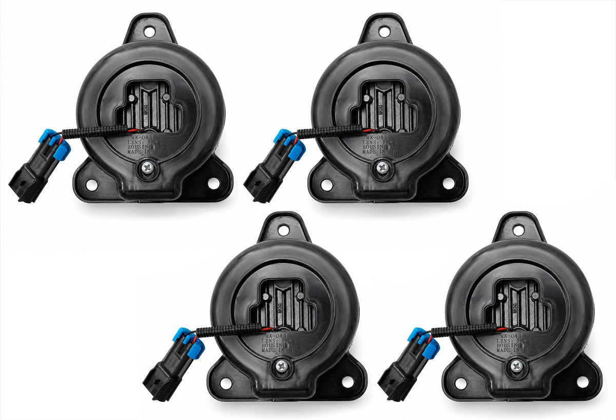 Fogs Light LED Lamp Black Housing 4 Pcs 2018-2024 Volvo VNL