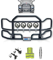 Front Grille Guard Large Black Kenworth T700