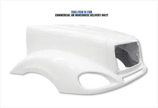 Fiberglass Hood with Hinges Cross Bar 2001-2009 Freightliner Columbia