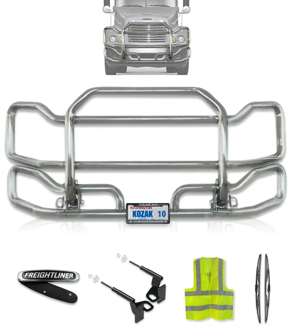 Front Grille Guard Large Chrome Freightliner Century