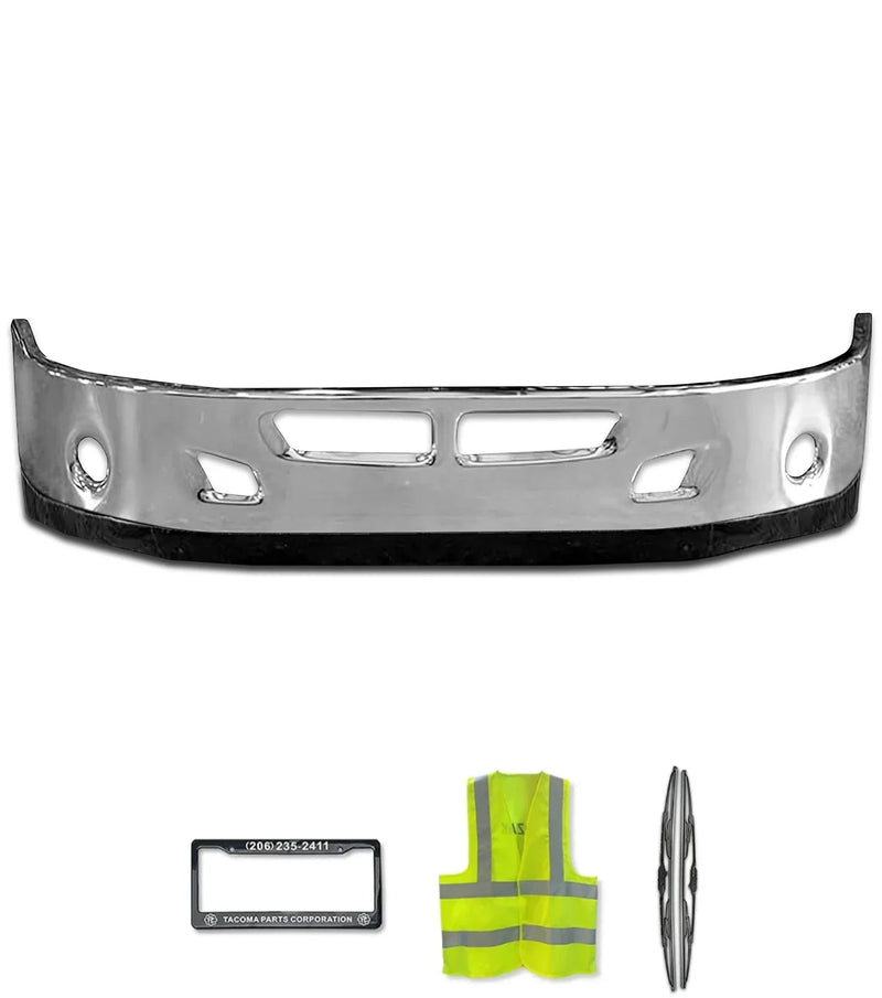 14" Bumper Chrome with Lower Lip Spoiler Kenworth T660 2008+