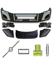 Bumper Set W/ Fog Holes Chrome Trim & Air Flow Deflector 2018+ Volvo VNL VNR
