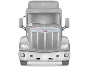 Chrome Plastic Bumper Center and Corners No Fog Light Hole for Peterbilt 579 - 