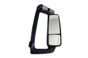 KOZAK Side View Door Mirror Power Heated Chrome With LED Turn Signal and With Arm & Look Down Mirror Right Side compatible with Volvo VNL, VNM, VNX, VN 2004-2023 PLUS Logo, Bracket, Wipers, Vest