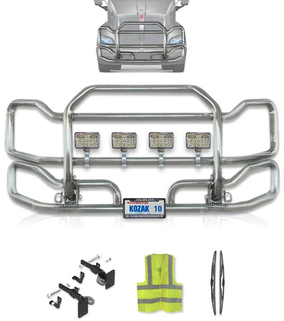 Front Grille Guard Large Chrome Kenworth T700