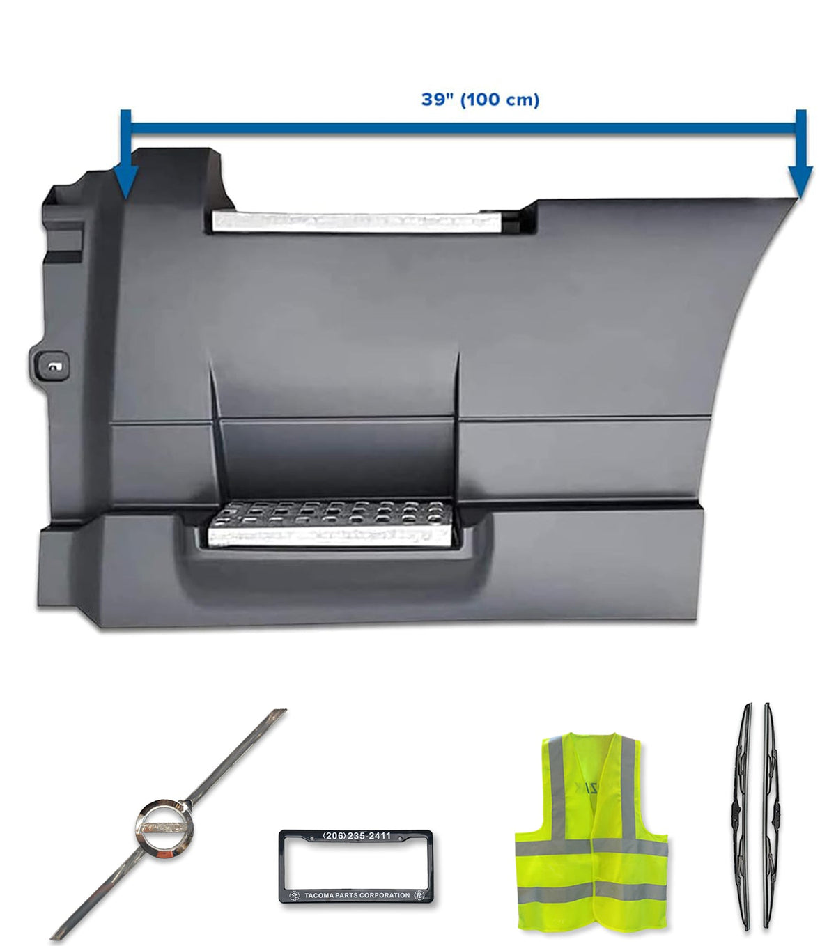 Rear Step Side Fairing Panel Driver 39" 2018+ Volvo VNL VNR